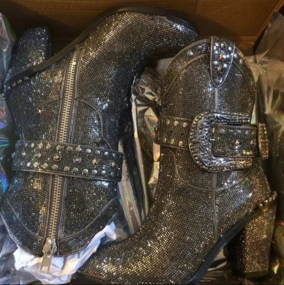 Dolls Kill Club Exx Sheriff Shine Cowboy Boots